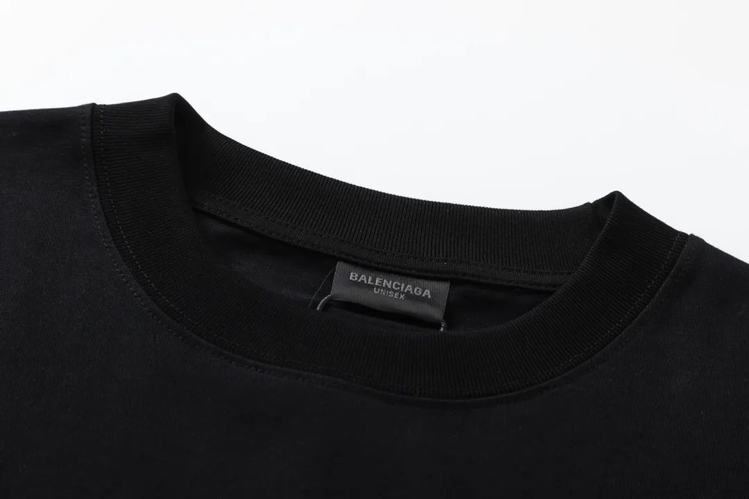 BALENCIAGA 24SSNew Arrival LOGO T ：Black/White Sizes：XS S M L 260 Os Same Style 【Xb 6401】